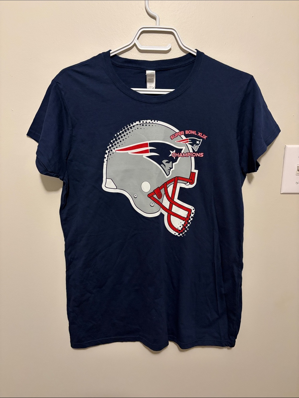 Gildan Navy Short-Sleeve Tee with Football Helmet Graphic